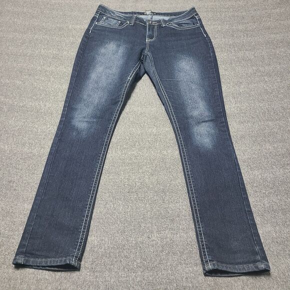 Sizzle Womens Jeans 9 Slim Cowgirl Festival Stretch Boho Party Denim Pants - Picture 6 of 8